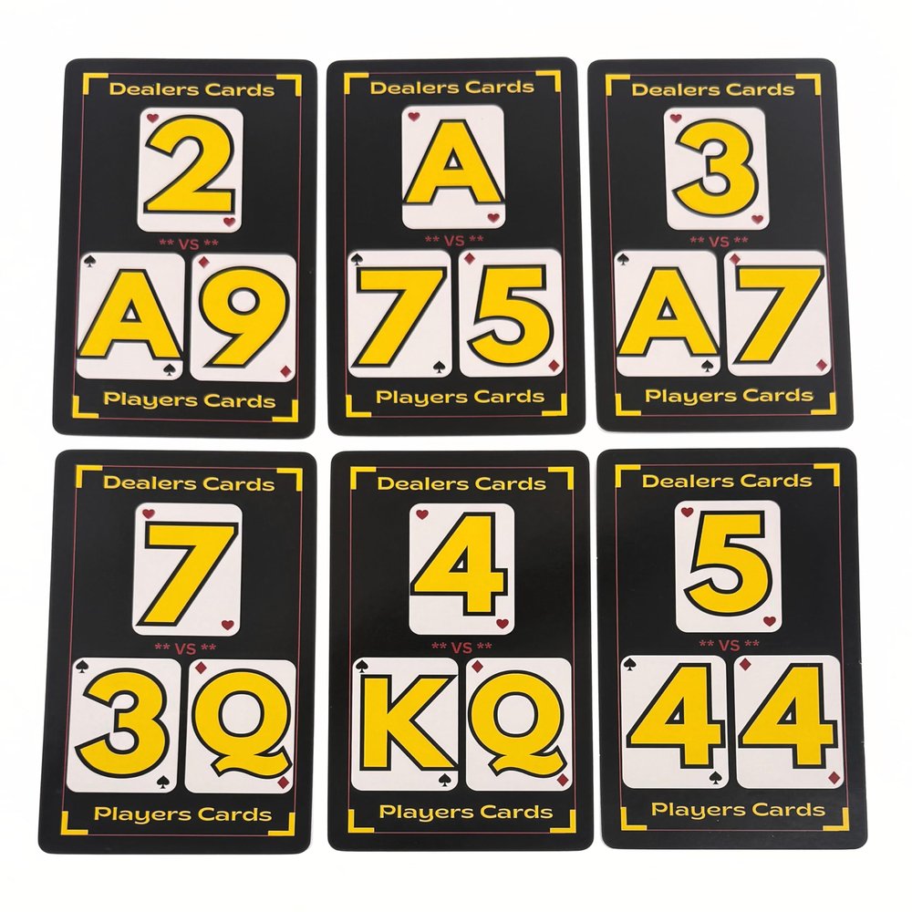 Blackjack Basic Strategy Flash Cards for Beginners Learn How to Play & Win at Blackjack | Easy-to-Use Training Deck Master Blackjack Strategy & Improve Your Odds