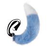 Flexible Furry Fox Cat Dog Wolf Tail Costume Accessory,Halloween Plush Fursuit Animal Theme Fox Tails Outfit Props (Blue) view 1