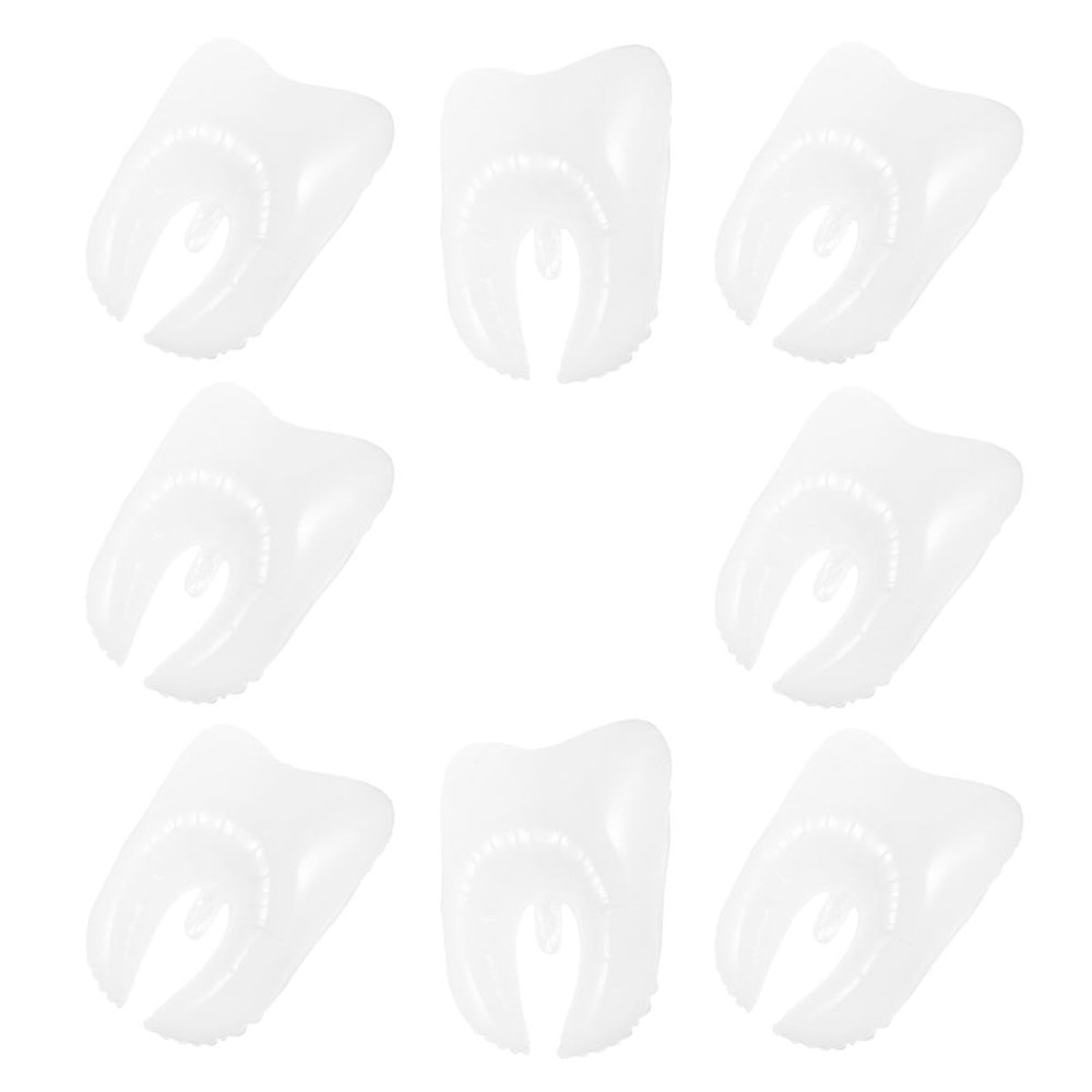 Toddmomy 8pcs White Tooth Balloons Dentist Teeth Party Decorations for Shower First Anniversary Graduation Clinic Supplies