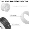 1/14 RC Car On-Road Drift Tires, daitoku 12mm Hex RC Racing Tires for Tamiya M08/05/06 MF-01X - Style F (White) view 3