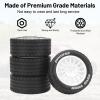 1/14 RC Car On-Road Drift Tires, daitoku 12mm Hex RC Racing Tires for Tamiya M08/05/06 MF-01X - Style F (White) view 4
