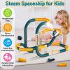 Infowush Electric Race Track Car Toy, DIY Flexible Steam Aircraft Track for Toddlers with Smokes & Lights, Kids Train Set Toys for 3 4 5 6 7 8 Year Old Boys Girls Christmas Birthday Party Gift, Large view 2