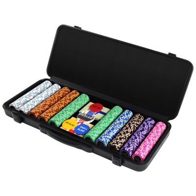 ANCHSAIL Poker Set 500PCS 14g Clay Poker Chips with Numbers