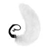 Flexible Furry Fox Cat Dog Wolf Tail Costume Accessory,Halloween Plush Fursuit Animal Theme Fox Tails Outfit Props (White) view 1