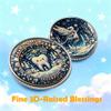 Tooth Fairy Coins for Girls, Lucky Coin Gift for Children with Tooth Loss, Blue Enamel Toothfairy Gifts for Kids(Silver Rim) view 4