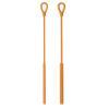 2 Pcs Silicone Straw Cleaner Brushes - Reusable, Long Handle 6mm & 9mm Sizes for Narrow/Wide Straws, Water Bottles & Tumblers (Orange) view 1