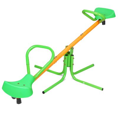 360 Degree Rotation Outdoor Spinning Seesaw Sit for Ages 3-8, Toddler Seesaw Sit and Spin Teeter Totter Outside, Outdoor Playground Equipment Swivel Teeter Totter for Backyard (Spin Teeter Totter)