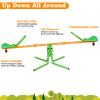 360 Degree Rotation Outdoor Spinning Seesaw Sit for Ages 3-8, Toddler Seesaw Sit and Spin Teeter Totter Outside, Outdoor Playground Equipment Swivel Teeter Totter for Backyard (Spin Teeter Totter) view 2
