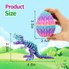 BOYLOVE 6Pcs Prefilled Easter Eggs with 3D Printed Dinosaur Toys, 3D Printed Dragon Animals, Cool T-Rex Fidget Toys for Easter Basket Stuffers, Birthday Party Favors & Kids Gifts view 4