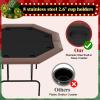 GAOMON Octagon Poker Table for 8 Players, Casino Style Folding Table with Collapsible Legs, Plastic Cup Holders, Texas Holdem & Blackjack Card Game Table for Home Parties view 4