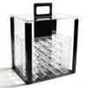Clear Acrylic Poker Chip Case with 10 Trays, 1000 Chips Capacity Poker Chip Carrier Holder for Chips & Clay Chips, Tray Rack Chip Storage Display Case for Texas Hold'em, Blackjack, Poker Clubs view 1