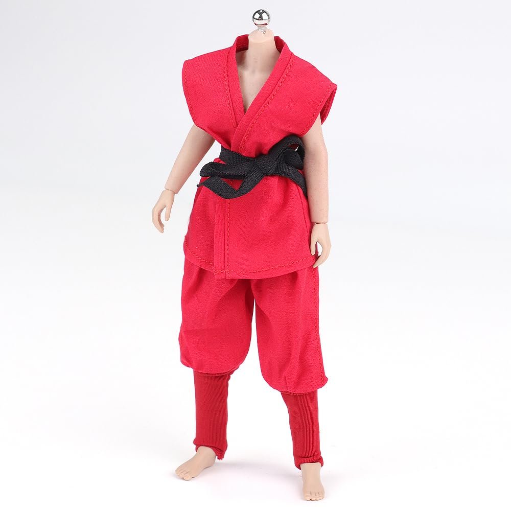 1/12 Scale 6-inch Ninja Vest + Jacket + Pants for 6" Body Action Figure, Ninja Outfit Set Action Doll Clothes for Action FiguresNo Figure