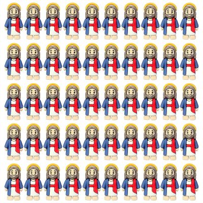 50 Pcs Little Jesus Figures, Mini Jesus Figurines in Bulk,Tiny Jesuses Figures Hide and Seek Religious Party Favors Sunday School Gifts,Easter Jesuses to Hide and Seek Religious Party Favours Gift