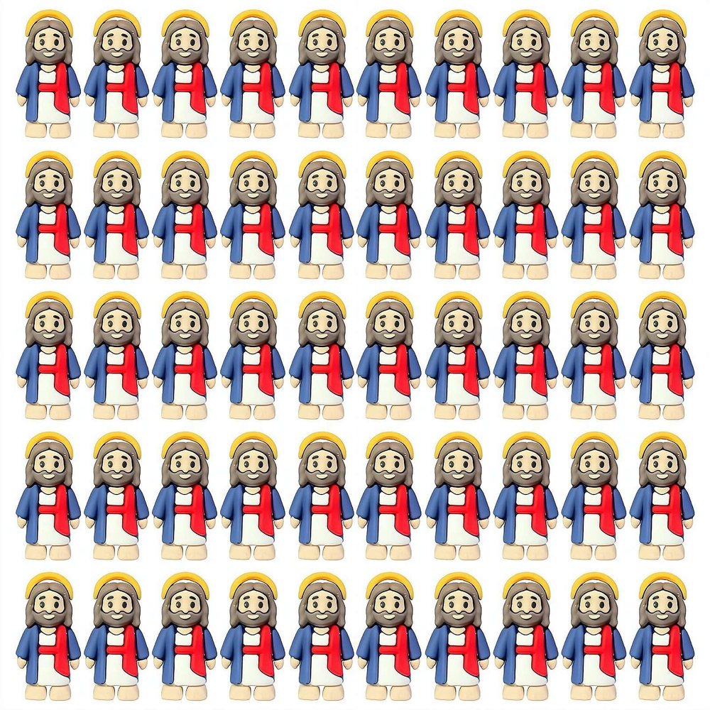 50 Pcs Little Jesus Figures, Mini Jesus Figurines in Bulk,Tiny Jesuses Figures Hide and Seek Religious Party Favors Sunday School Gifts,Easter Jesuses to Hide and Seek Religious Party Favours Gift