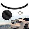 Rear Trunk Spoiler Wing for 2017-2023 2019 Model 3 Carbon Fiber LookReplacement for Tesla OEM view 3