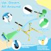360 Degree Rotation Outdoor Kids Spinning Seesaw with Backrest for Age 3-8, Spin Teeter Totter Outdoor Playground Equipment Swivel Teeter Totter for Backyard (Spin Teeter Totter with Backreset) view 2