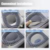 2Pcs Toilet Seat Cover Pad Zippered Washable Toilet Seat Cover Winter Pad Elastic Plaid Soft Warmer Accessories. view 4