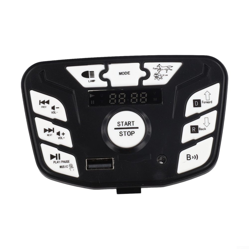 Central Control Switch with Music Player and Adjustment JR1927M-Z 24V JR1927M-12V for Children's Ride-On Cars(JR1927M-12V)