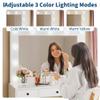 PeacefulHues White Makeup Vanity with Lights Mirror - Vanity Desk, Makeup Vanity Table with Charging Station, 7 Storage Drawers, 1 Cabinet, and 3 Color Lighting Modes view 4