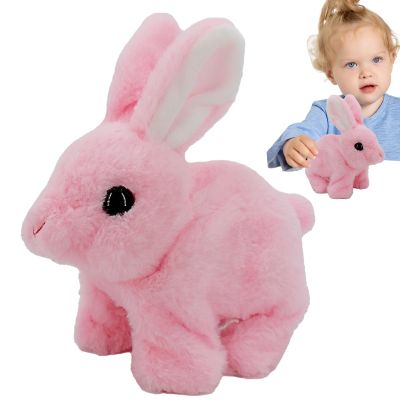 2026 New Hopping Rabbit Interactive Electronic Pet Plush Bunny Toy,with Sounds Movements Animated Walking Wiggle Ears Twitch,Shaking Ears for Boy Girl