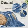 Toddler Pillow Covers 16x24 Inch, Navy Blue Coastal Decorative Pillowcase with Zipper, Microfiber Pillow Protector, Nautical Beach Starfish Coral Summer Breathable Throw Pillowcases for Sofa Bed view 3