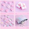 2026 American Mahjong Set Complete with Blue Carrying Bag, 160 Pink Cute Mahjong Tiles, 4 All-in-One Transparent Mahjong Racks with Pushers, Majiang Tile Set view 4