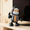 boxoon 9.1 In Halloween Skeleton Robot Toy, Animated With Music, Led Eyes, Black Present view 2