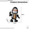 boxoon 9.1 In Halloween Skeleton Robot Toy, Animated With Music, Led Eyes, Black Present view 3