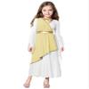 QinCiao Kids Girls Halloween Greek Toga Dress Long Sleeve Maxi Gown Princess Costume Yellow 6 Years view 1