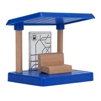 Creative Wooden Track Barrier Station Accessory for Kid-s Building Fun and Easy Tool Free Assembly