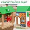 Creative Wooden Track Barrier Station Accessory for Kid-s Building Fun and Easy Tool Free Assembly view 4