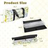 3 Pcs Empty Mahjong Bag Set Peony yellow flowers lemon fruits green leaves white floral Seamless Soft American Mahjong Tile Carrying Case Rack and Pushers Bags Game Night Accessories Gifts for Women view 2