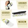 3 Pcs Empty Mahjong Bag Set Peony yellow flowers lemon fruits green leaves white floral Seamless Soft American Mahjong Tile Carrying Case Rack and Pushers Bags Game Night Accessories Gifts for Women view 3