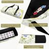 3 Pcs Empty Mahjong Bag Set Peony yellow flowers lemon fruits green leaves white floral Seamless Soft American Mahjong Tile Carrying Case Rack and Pushers Bags Game Night Accessories Gifts for Women view 4