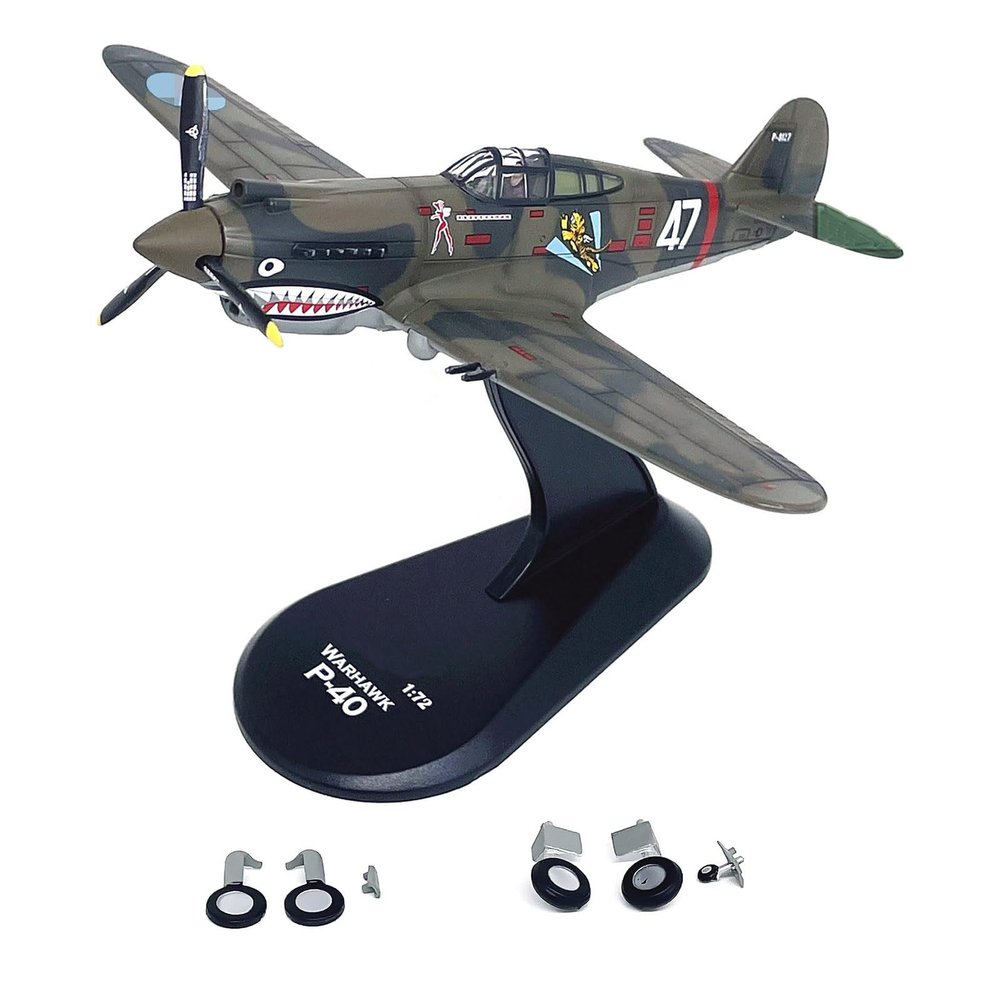 ZEZEFUFU 1:72 Alloy WWII US P-40C Warhawk No.47 Fighter Model Toys Aviation Science Exhibition Model