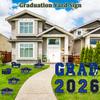 Graduation Yard Signs Class of 2026, 14 PCS Large Blue Graduation Yard Decorations with Lawn Stakes, Congratulations Outdoor Grad Decor Party Supplies Favors for High School, College & High School view 2