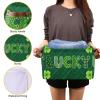 Aslsiy Storage Basket St Patrick's Day Luck Four-leaf Clover (14) Nursery Bins Baby Canvas Box Clothes Shelf Basket Laundry Hampers 1 Pcs view 3