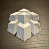 2026 3D Printed Hexagon Twist Illusion Fidget Toy, 5.35x6.18x0.39in, Hypnotic Desk & Pocket Fidget for Adults & Teens (Golden) view 3