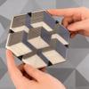 2026 3D Printed Hexagon Twist Illusion Fidget Toy, 5.35x6.18x0.39in, Hypnotic Desk & Pocket Fidget for Adults & Teens (Golden) view 4