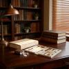 3D Printed Book Shaped Backgammon, Creative Book Design Backgammon Game Chessboard, Portable Foldable Board Game for Home Office Travel, Novelty Gift for Strategy Game Lovers view 3