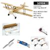 AEORCACC S09 1400mm55inch Balsa Wood Biplane RC Airplane Kit - 4CH Easy Training Model Wooden Assembly RC Aircraft Remote Control Model Kit view 2