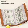 2026 New Password Lock Currency Album,168 Envelope Money Saving Challenge Book with Combination Lock,Leather Money Saving Book for Banknotes, Coins, Stamps, Cards, Photos view 2