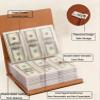 2026 New Password Lock Currency Album,168 Envelope Money Saving Challenge Book with Combination Lock,Leather Money Saving Book for Banknotes, Coins, Stamps, Cards, Photos view 3