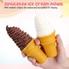 2 Pcs Fake Ice Cream, Lifelike Plastic Food Cone Prop, Artificial Dessert Display Model for Photography Decorations view 2