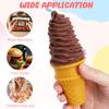 2 Pcs Fake Ice Cream, Lifelike Plastic Food Cone Prop, Artificial Dessert Display Model for Photography Decorations view 4