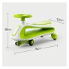 Wiggle Scooter Swing Car Wiggle Car with Silent Flashing Wheels and Music Anti-Rollover Ride-On Toy for 3+ Year Olds Kids(Orange) view 2