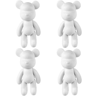 White Fluid Bear Mold,DIY Models for Drawing and Painting Graffiti Teenager Gift for Birthday Valentines (8.5inch-4 pcs) (Fluid Bear)