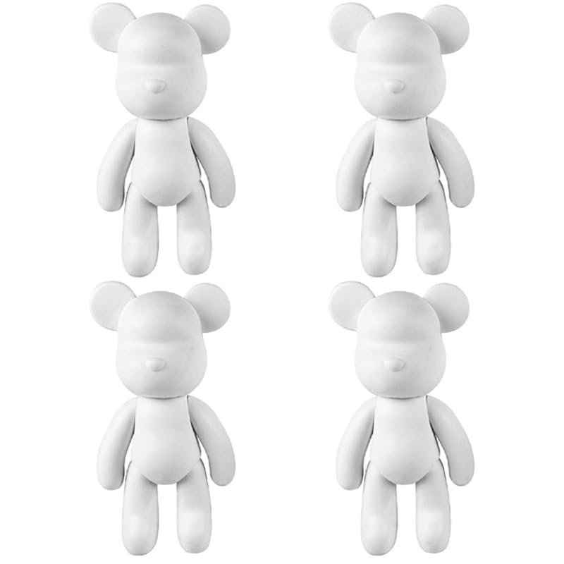 White Fluid Bear Mold,DIY Models for Drawing and Painting Graffiti Teenager Gift for Birthday Valentines (8.5inch-4 pcs) (Fluid Bear)