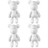 White Fluid Bear Mold,DIY Models for Drawing and Painting Graffiti Teenager Gift for Birthday Valentines (8.5inch-4 pcs) (Fluid Bear) view 1