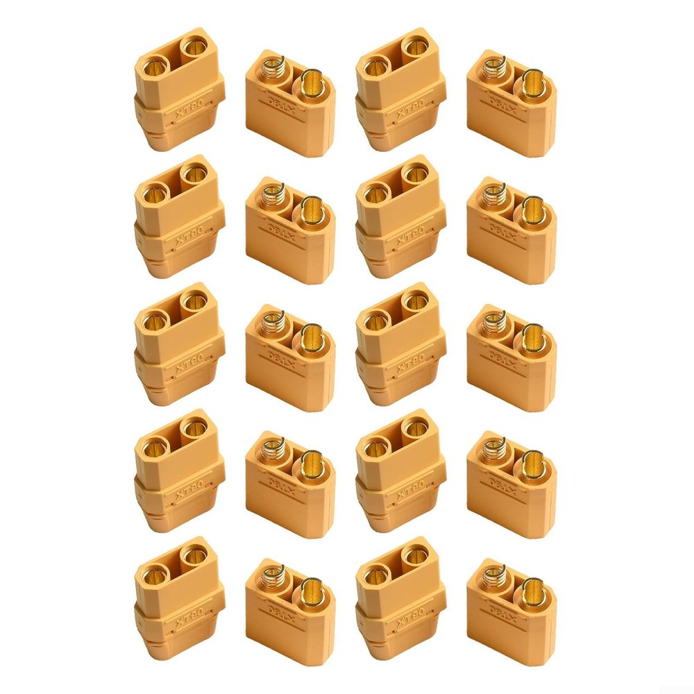 Minhe Set Of 20 For XT90 Connectors Male And Female For RC Projects With 90A Current Rating And Secure Fit For Power Connections